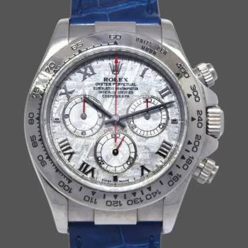 Rolex Daytona 116519 Blue Leather strap Meteorite Dial 40mm Mens Watch (w15325625)