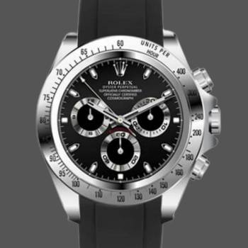 Rolex Daytona 116519 Black Dial Black Rubber strap 40mm Mens Watch (w15325642)