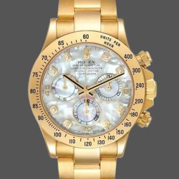 Rolex-Daytona 116528 Yellow Gold MOP Diamond 40mm Mens Watch (w15325643)