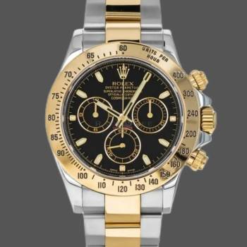 Rolex Daytona 116523 Stainless Steel Black Dial 40mm Mens Watch (w15325647)