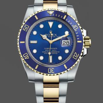 Rolex Submariner Date 116613LB Two Tone Blue Dial 40mm Mens Watch (w15325648)