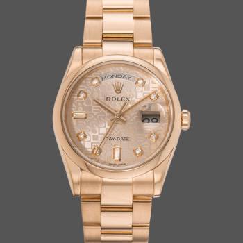Rolex Day-Date 118205 Jubilee Champagne Dial 36mm Unisex Watch (w15325659)