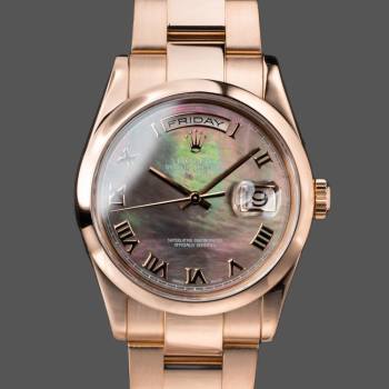 Rolex Day-Date 118205 MOP Roman numeral Dial 36mm Unisex Watch (w15325660)