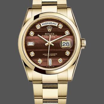 Rolex Day-Date 118208 Yellow Gold Domed 36mm Unisex Watch (w15325673)