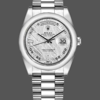 Rolex Day Date 118206 Meteorite Grey Dial 36mm Unisex Watch (w15325677)