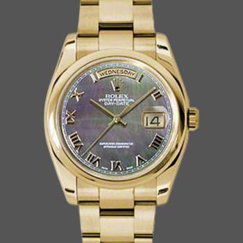 Rolex Day-Date 118238 Dark Mother of Pearl Diamond 36mm Unisex Watch (w15325678)