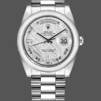 Rolex Day-Date 118209 Meteorite Grey Dial 36mm Unisex Watch (w15325680)