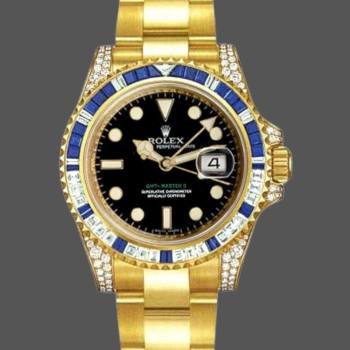 Rolex GMT-Master II 116758 Diamond Black Dial 40mm Mens Watch (w15325728)