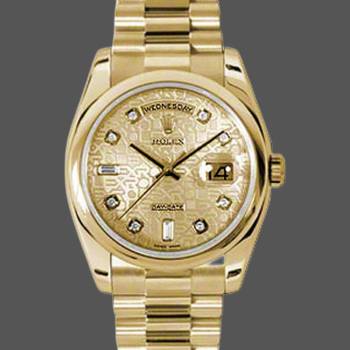 Rolex Day-Date 118208 Champagne Jubilee Dial 36mm Unisex Watch (w15325747)