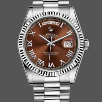 Rolex Day-Date 118239 Chocolate Brown Dial 36mm Unisex Watch (w15325761)