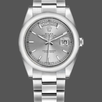 Rolex Day-Date 118209 Silver Dial 36mm Unisex Watch (w15325770)