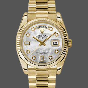 Rolex Day-Date 118238 Mother of Pearl White Dial 36mm Unisex Watch (w15325773)