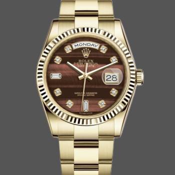 Rolex Day-Date 118238 Oyster Bracelet Diamond Bulls Eye Dial 36mm Unisex Watch (w15325778)