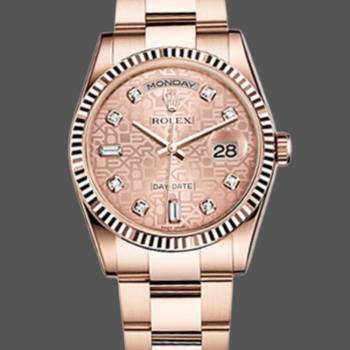 Rolex Day-Date 118235 Pink Jubilee dial 36mm Lady Watch (w15325789)