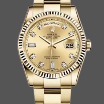 Rolex Day-Date 118238 Champagne Diamond Dial 36mm Unisex Watch (w15325792)