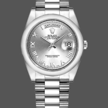 Rolex Day-Date 118209 White Gold Silver Dial Automatic 36mm Unisex Watch (w15325796)