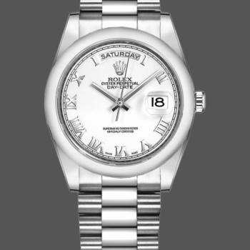 Rolex Day-Date 118209 White Gold White Dial 36mm Unisex Watch (w15325810)