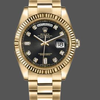 Rolex Day Date 118238 Black Diamond Dial 36mm Mens Watch (w15325812)