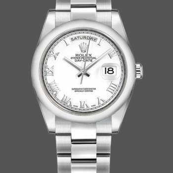 Rolex Day-Date 118209 White Dial 36mm Unisex Watch (w15325819)