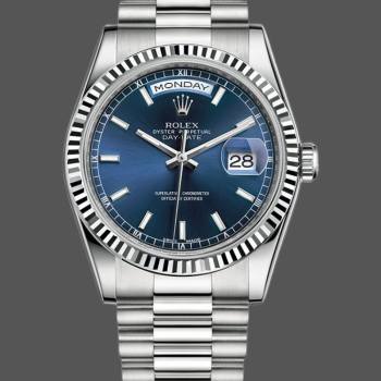 Rolex Day-Date 118239 White Gold Blue Dial 36mm Unisex Watch (w15325829)