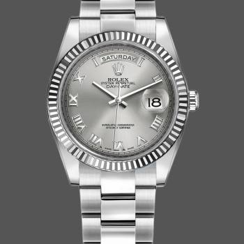 Rolex Day-Date 118239 Rhodium Roman Dial 36mm Unisex Watch (w15325876)