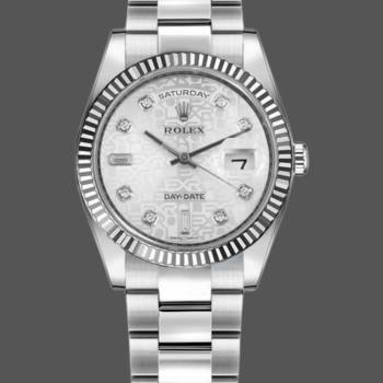 Rolex Day-Date 118239 Jubilee Silver Dial 36mm Unisex Watch (w15325883)