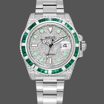 Rolex Submariner Date 116610LN Custom Diamond Stainless Steel 40MM Mens Watch (w15325900)