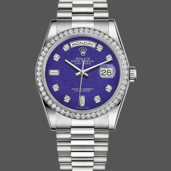 Rolex Day Date 118346 Lapis Lazuli Blue Dial 36mm Unisex Watch (w15325906)