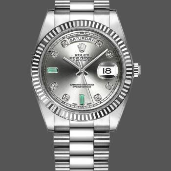 Rolex Day-Date 118239 Rhodium grey Dial 36mm Unisex Watch (w15325910)