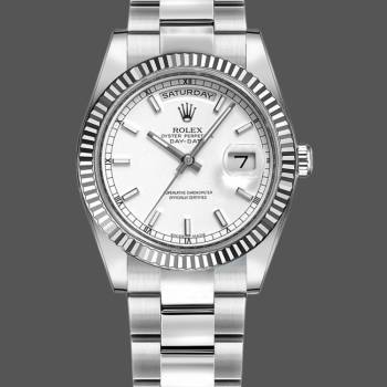 Rolex Day-Date 118239 White Gold White Dial 36mm Unisex Watch (w15325912)