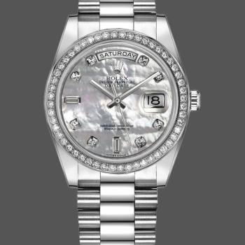 Rolex Day Date 118346 White MOP Dial 36mm Unisex Watch (w15325917)