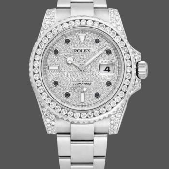 Rolex Submariner Date 116610LN Custom Diamond 40MM Mens Watch (w15325920)