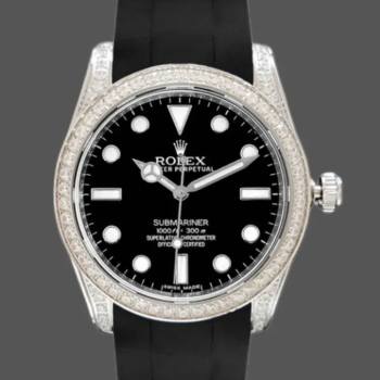 Rolex Submariner 116610 Black Dial Rubber strap 40mm Mens Watch (w15325921)