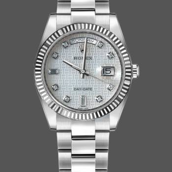 Rolex Day-Date 118239 Mother of Pearl White Dial 36mm Unisex Watch (w15325924)