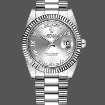 Rolex Day-Date 118239 Silver Roman Numeral 36mm Unisex Watch (w15325944)