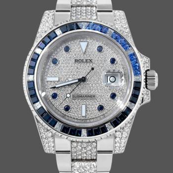 Rolex Submariner Date 116610LN Stainless Steel Diamond Bezel 40MM Mens Watch (w15325949)