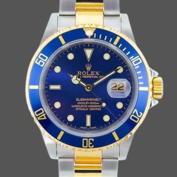 Rolex Submariner Date 16613 Blue Dial 40mm Mens Watch (w15325956)