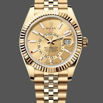 Rolex Sky-Dweller m336938-0004 Yellow Gold Champagne Dial 42mm Mens Watch (w15326010)