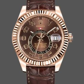 Rolex Sky-Dweller 326135 Chocolate Arabic Sunray Brown Dial 42MM Mens Watch (w15326021)
