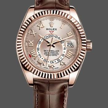 Rolex Sky-Dweller 326135 Sundust Dial Rose Gold 42MM Mens Watch (w15326045)