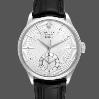 Rolex Cellini Dual Time 50529 Silver Dial 39mm Mens Watch (w15326077)