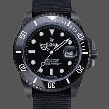 Rolex Submariner 622006 Black nylon strap Black Dial 40mm Mens Watch (w15326096)
