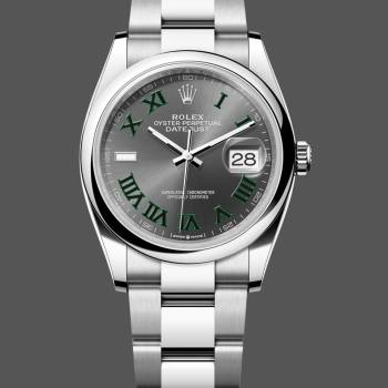 Rolex Datejust 126200 Stainless Steel Grey Wimbledon dial 36MM Unisex Watch (w15326157)