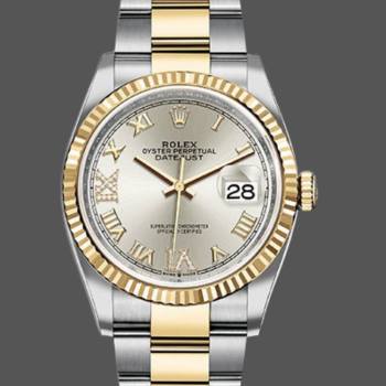 Rolex Datejust 126233 Silver Roman Numeral Dial 36MM Unisex Watch (w15326160)