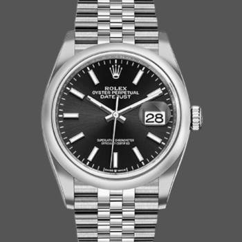 Rolex Datejust 126200 Black Index Dial Stainless Steel 36MM Unisex Watch (w15326164)