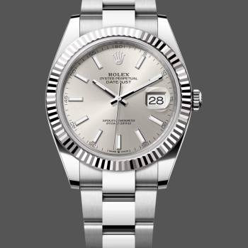 Rolex Datejust 126334 0003 Fluted Bezel Silver Dial 41MM Mens Watch (w15326165)