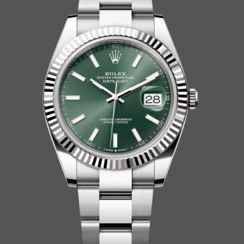 Rolex Datejust 41mm Fluted Bezel Green Dial m126334 0027 Mens Watch (w15326169)