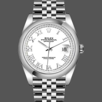 Rolex Datejust 126200 Stainless Steel White Roman Dial 36MM Unisex Watch (w15326172)