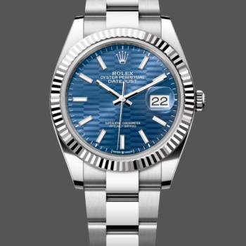 Rolex Datejust 126334 Fluted Bezel Blue Fluted-motif Dial 41MM Mens Watch (w15326176)