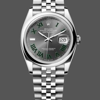 Rolex Datejust m126200 0017 Grey Wimbledon dial Stainless Steel 36MM Unisex Watch (w15326177)